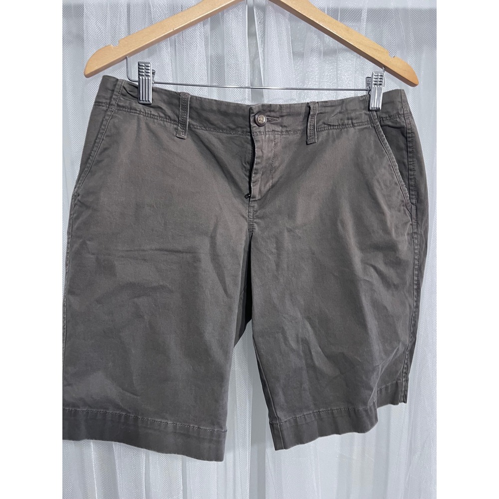 Old Navy Perfect Bermudas‎ Favorite Khakis Shorts Women 10 Brown/gray Stretch